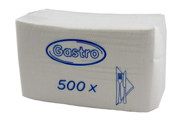 Papírové ubrousky GASTRO 33 x 33 cm, 1 -vrstvé, 500 ks
