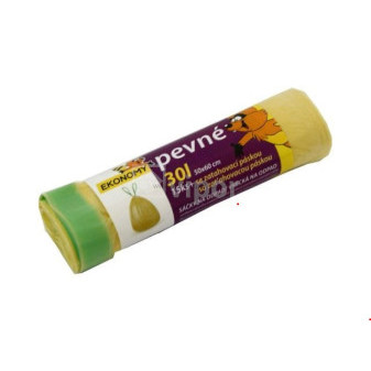 Pytle do koše 35 l zatahovací v roli, žluté