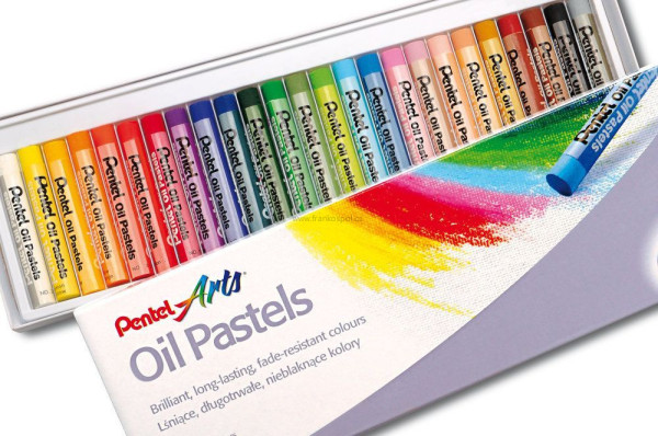 Olejové pastely PENTEL, 25 barev