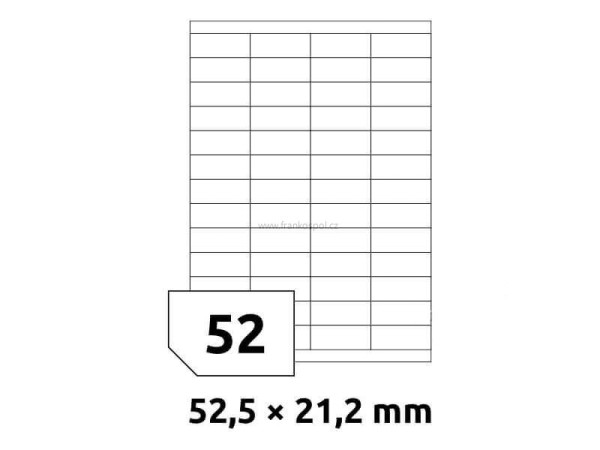 Print etikety 52.5x21.2 mm