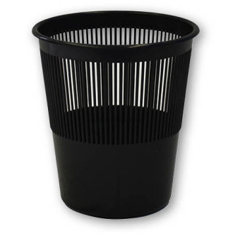 Koš odpadkový CHEMOPLAST, děrovaný, černý