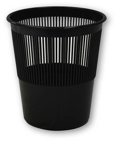 Koš odpadkový CHEMOPLAST, děrovaný, černý