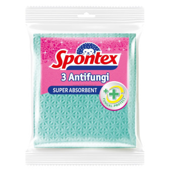 Houbová utěrka SPONTEX Antifungi, antibakteriální, 3 ks